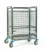 Тележка для белья ТБ17.2 ОЛДАК платформенная, сетчатая, 300л откидная передняя стенка, г/п 80кг