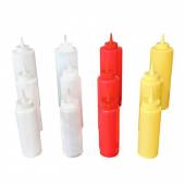 Бутылка для соуса пластиковая 340мл Maco Jiwins JW-BSD12-RED красная