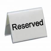 Табличка настольная «Reserved» пластик 5х4см  81200197 TPPR-01 P.L. Табличка настольная «Reserved» пластик 5х4см  81200197 TPPR-01 P.L.