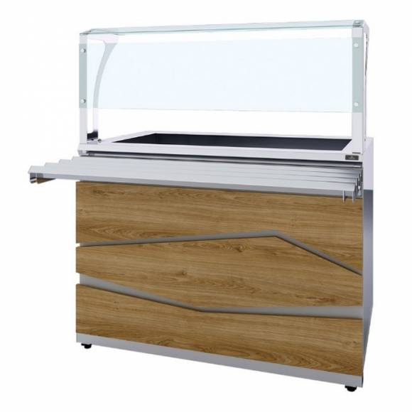 Прилавок холодильный с ванной охлаждаемой Zigzag Luxstahl ПХВ (С)-1200 Premium