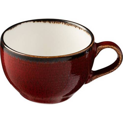 Чашка чайная «Джаспер»; фарфор; 120мл; белый, красный T8601577/C