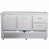 Стол холодильный среднетемпературный Абат СХС-70Н-02 (1 дверь, 3 ящика) с бортом Стол холодильный среднетемпературный Абат СХС-70Н-02 (1 дверь, 3 ящика) с бортом