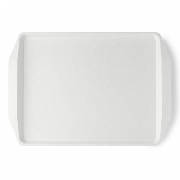 Поднос прямоугольный 42x30см белый мрамор поверхность классик MGprof 1732