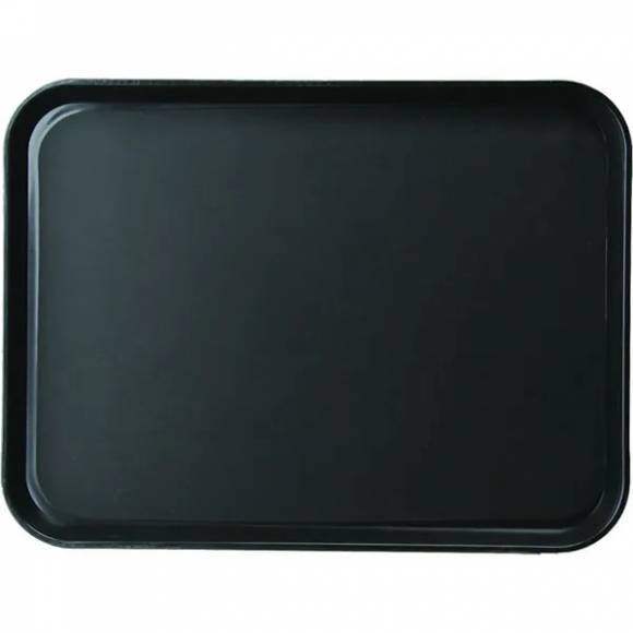Поднос прямоугольный черный 45,5х35,5см прорезиненный ПОЛИПРОПИЛЕН Проотель 1418ct/p/black