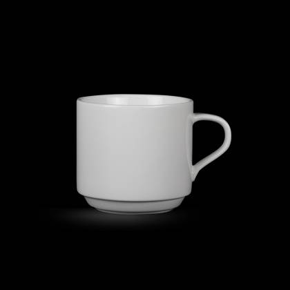 Чашка чайная 250мл 80х74мм Corone Simplice фарфор белый LQ-QK15017B фк030