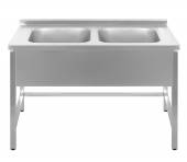 Ванна моечная 2-х секционная 1600*700*850 гл.400 с бортом (цельнотянутые мойки) Ванна моечная 2-х секционная 1600*700*850 гл.400 с бортом (цельнотянутые мойки)