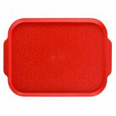 Поднос прямоугольный 45х35,5см красный с ручками [PS Red 4410] мки017 /10/