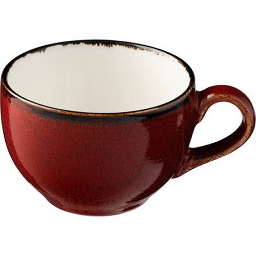 Чашка чайная «Джаспер»; фарфор; 200мл; белый, красный T8601546/C
