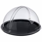 Поднос сервировочный d=38,5 см. поликарбонат, черный, с крышкой Roll-Top GP 79324
