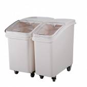 Контейнер для сыпучих продуктов 120л 750х470х745мм на колесах белый Jiwins Maco (КНР) JW-S120 Контейнер для сыпучих продуктов 120л 750х470х745мм на колесах белый Jiwins Maco (КНР) JW-S120