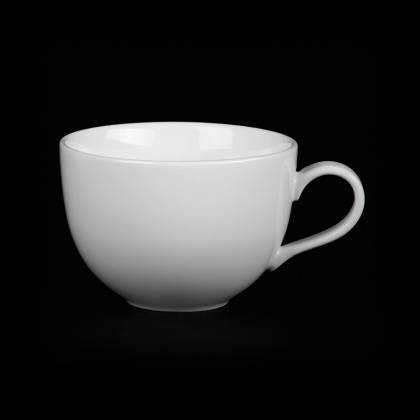 Чашка чайная 330мл 100х70мм Corone Simplice фарфор белый LQ-QK15004D фк090