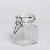 Банка для сыпучих 100мл h=78 мм квадратная с крышкой с бугельным замком /1/ Банка для сыпучих 100мл h=78 мм квадратная с крышкой с бугельным замком /1/