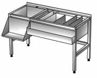Барная станция 1800*600(800)*850, с подставкой (200), рельсой, ванной моечной гл. 300, нерж. Барная станция 1800*600(800)*850, с подставкой (200), рельсой, ванной моечной гл. 300, нерж.