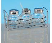 Набор для специй «Волна» [381-3] 3 предмета на подставке  кт281