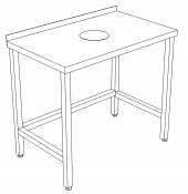 СПО стол производственный для сбора отходов с бортом 400*500*850