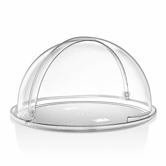 Поднос сервировочный d=38,5 см. поликарбонат, прозрачный, с крышкой Roll-Top GP 79323