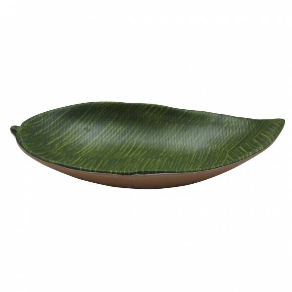 Блюдо поднос меламиновый 23*13см P.L. Green Banana Leaf F46209-TAI