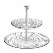 Этажерка 2-х ярусная RCR Galassia, h 218 мм, d 260/180 мм, стекло 26373020106 Этажерка 2-х ярусная RCR Galassia, h 218 мм, d 260/180 мм, стекло 26373020106