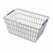 Корзина покупательская 20л с двумя синими ручками кп_2р син