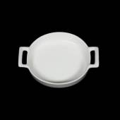 Соусник-сковорода 150мл 125х112мм овальная с двумя ручками Corone Cottura фарфор LQ-QK15093A фк69