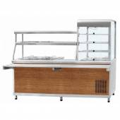 Прилавок-витрина холодильный мармитный универсальный Абат ПВХМ-70КМУ кашир. витрина справа, 2275 мм Прилавок-витрина холодильный мармитный универсальный Абат ПВХМ-70КМУ кашир. витрина справа, 2275 мм