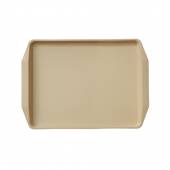 Поднос прямоугольный 42х30см бежевый поверхность шагрень MGprof 1732