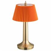 Лампа настольная беспроводная d=13,5 см. h=26,5 см. нерж., оранжевая LED PINE MGline 79969