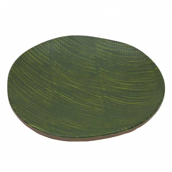 Блюдо поднос меламиновый 20.5*20.5*3см Green Banana Leaf P.L. JW31208-TAI