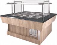 Мармит для вторых блюд Refettorio (шведский стол сдвоенный) RМ41S2 каменная столешница для 4хGN/1 Мармит для вторых блюд Refettorio (шведский стол сдвоенный) RМ41S2 каменная столешница для 4хGN/1