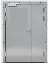 Распашная дверь двухств. технологическая РДДТ(ОН)-1300.2120-40  рама угловая