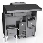 Комплекс Vesta 9. K3-V1-Vk-M25 (K3, мангал Vega 1, коптильня Vesta k, печь-мангал М25) Комплекс Vesta 9. K3-V1-Vk-M25 (K3, мангал Vega 1, коптильня Vesta k, печь-мангал М25)