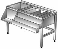 Барная станция 1800*600(800)*850, с подставкой (200), двойной рельсой, ванной моечной гл. 300 Барная станция 1800*600(800)*850, с подставкой (200), двойной рельсой, ванной моечной гл. 300