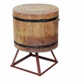 Колода для разруба круглая 600-640х500мм дуб подставка металл. h=30 см  44967 Колода для разруба круглая 600-640х500мм дуб подставка металл. h=30 см  44967