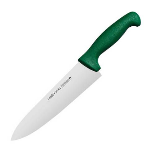 Нож поварской «Проотель» AS00301-04Gr; сталь нерж., пластик; L=340/200, B=45мм; зелен., металлич.