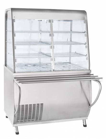 Прилавок-витрина холодильный Абат ПВВ(Н)-70Т-С-НШ Премьер (3хGN1/1-150)