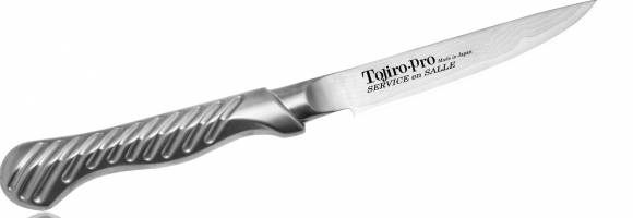 Нож универсальный Tojiro Service Knife 90мм сталь VG-10 37 слоев, рукоять сталь #9000 FD-701