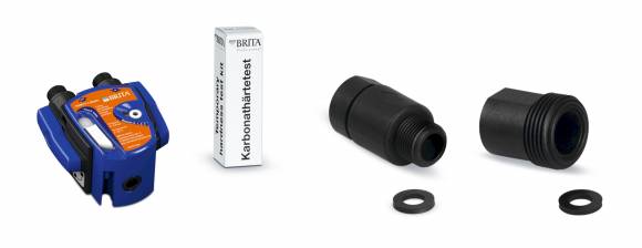 Головная часть фильтра Brita с bypass, G3/8 + обратный клапан + тест воды + переходник 1026234
