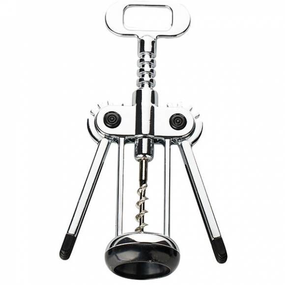 Штопор с рычагами сталь нерж. D=35,L=190,B=60мм серебрист.,черный Ghidini 210