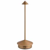 Лампа настольная беспроводная d=11 см. h=30 см. алюм., золотая LED PINE MGline 79967
