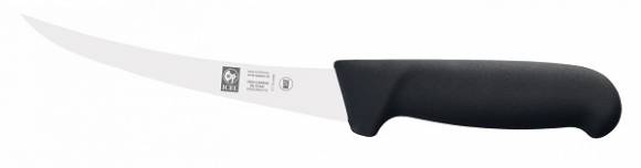Нож обвалочный 150/290 мм. изогнутый (полугибкое лезвие) черный Poly Icel 24100.3856000.150
