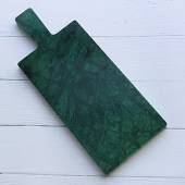 Блюдо для подачи прямоуг. 30*13 см. с ручкой зеленое, мрамор MGprof Блюдо для подачи прямоуг. 30*13 см. с ручкой зеленое, мрамор MGprof