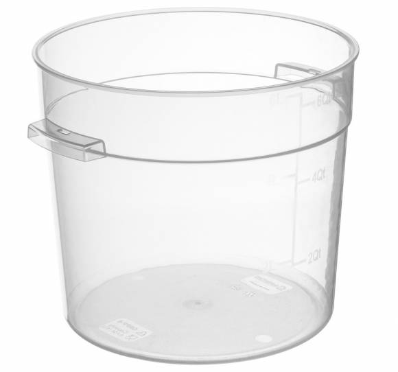 Контейнер для продуктов круглый 6л d=22см h=19,5см, с мерной шкалой, прозрачный, п/п, б/к GP 76721
