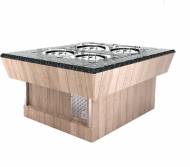 Диспенсер для тарелок Refettorio (шведский стол сдвоенный) RD40S2 каменная столешница без полки