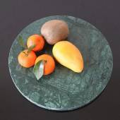 Блюдо для подачи круглое d=25 см. зеленое, мрамор MGprof Блюдо для подачи круглое d=25 см. зеленое, мрамор MGprof