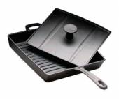 Сковорода-гриль 270х270мм чугун с крышкой ЦЫПЛЯТА ТАБАКА Luxstahl Сковорода-гриль 270х270мм чугун с крышкой ЦЫПЛЯТА ТАБАКА Luxstahl