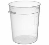 Контейнер для продуктов круглый 7,5л d=22см h=27см, с мерной шкалой, прозрачный, п/п, б/к GP 76722