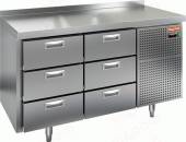 Стол холодильный Hicold SN33/TN 6 выдвижных ящиков
