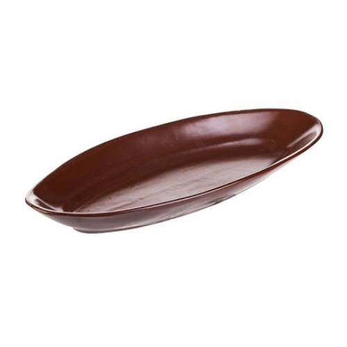Блюдо овальное «Шоколад»; фарфор; L=28, B=11, 5см; коричнев. ФРФ88801637