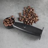 Ложка для дозирования и трамбовки с темпером 25 мл 4,5*16 см черная пластик Proff Coffee 81280423