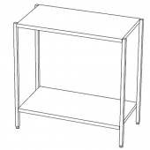 СТП2 стеллаж производственный 2 полки 1800*400*1000